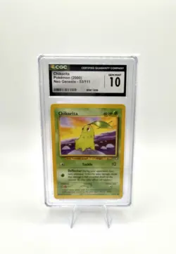 CGC 10 Chikorita 53/111 2000 Neo Genesis Pokemon Card - Image 1