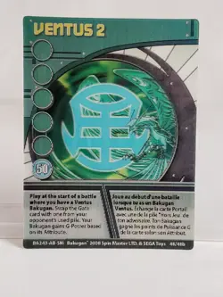 Bakugan Battle Brawlers Ability Card Green Ventus 2 Holo Lenticular 48/48b 2008 - Image 1