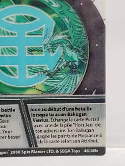 Bakugan Battle Brawlers Ability Card Green Ventus 2 Holo Lenticular 48/48b 2008 - Image 5