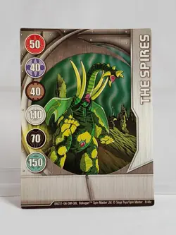 Bakugan Battle Brawlers Metal Gate Card Silver The Spires 8/48c - Image 1
