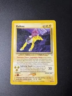 Pokemon TCG Raikou Neo Revelation Card 22/64 Unlimited Rare HP - Image 1