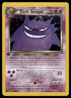 2* Pokemon Cards Dark Gengar 6/105 1st Edition Holofoil Neo Destiny Holo Rare - Image 1