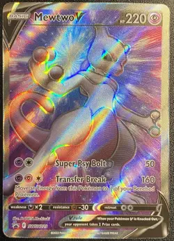 Mewtwo V Full Art SWSH229 Pokemon TCG SWSH Black Star Promos NM - Image 1