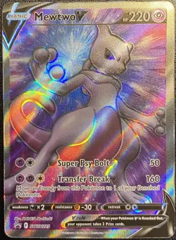 Mewtwo V Full Art SWSH229 Pokemon TCG SWSH Black Star Promos NM - Image 2