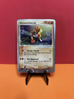 Pokemon 2003 - Hitmonchan ex 98/109 - Ruby and Sapphire Holo - Worn Condition! - Image 1