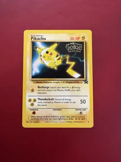 Pikachu 4 Black Star Movie Promo Pokemon Card NM - Image 1