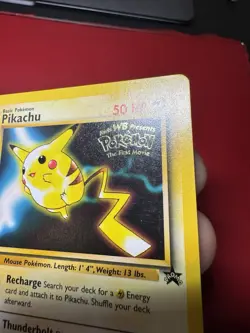 Pikachu 4 Black Star Movie Promo Pokemon Card NM - Image 4