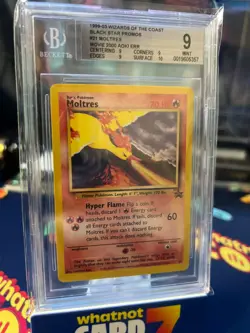 2000 Pokemon Promo Moltres #21 Black Star Aoki Error BGS 9 - Image 1