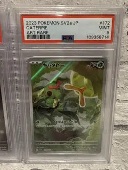 Charmander 168/165 & Caterpie 172/165 PSA 9 SV2a 151 Japanese Pokemon Cards MINT - Image 3