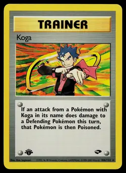 Pokemon Card - Koga Gym Challenge 106/132 Rare 1st Edition - Image 1