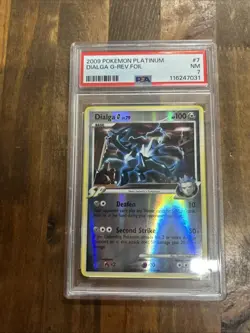 Graded PSA 7 2009 Pokemon Platinum Dialga G-Rev. Foil #7 - Image 1