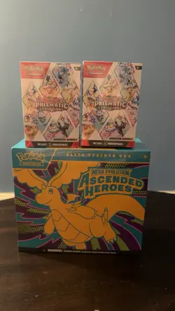 Pokemon Ascended Heroes ETB & 2 Prismatic Booster Bundles Sealed Lot New - Image 1