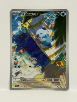 Pokemon Oshawott TCG White Flare Illustration Rare Card 105/086 Sv: White - Image 1