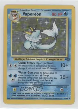 Vaporeon Holo Pokemon Jungle #12 1999 - Image 1