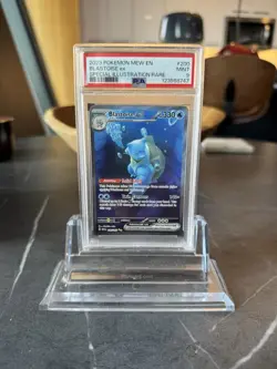 PSA 9 Blastoise ex 2023 Pokemon Mew 151 Special Illustration Rare #200/165 - Image 1