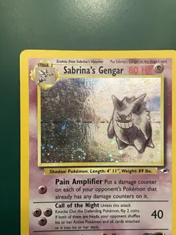 Pokemon TCG Sabrina's Gengar 14/132 Gym Heroes Holo Rare - w/SWIRL 💫 - Image 2