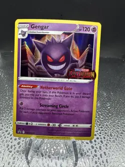 Pokemon TCG Gengar SWSH241 Lost Origin Stamped Prerelease Black Star Promo - Image 1