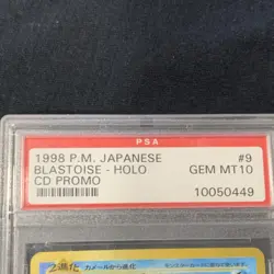 Nintendo 1998 Blastoise CD Promo Holo Japanese PSA 10 #009 Pokemon TCG - Image 4
