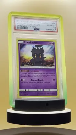 2017 POKEMON SUN & MOON SHINING LEGENDS #45 MARSHADOW-HOLO SHINING LEGENDS PSA10 - Image 2