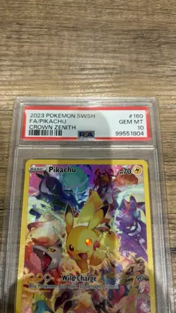 Pokemon TGC 2023 SWSH Sword Shield Pikachu Crown Zenith PSA 10 GEM - Image 3