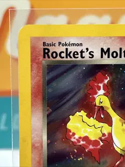 Rocket's Moltres #12 Holo Rare Pokemon Gym Heroes 2000 TCG LP with Holo Swirl - Image 3