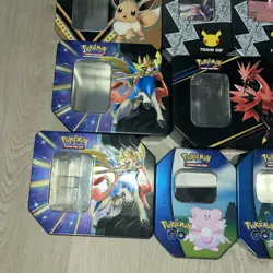 Lot of 13 Empty Pokemon Tins - With plastic inside ideal for display! - Image 2