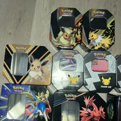 Lot of 13 Empty Pokemon Tins - With plastic inside ideal for display! - Image 5