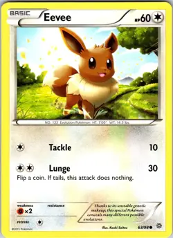 Eevee 63/98 XY - Ancient Origins Pokemon TCG NM Normal - Image 1