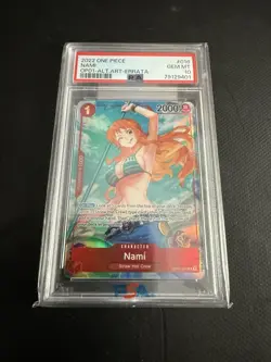 ONE PIECE ROMANCE DAWN OP01-016 Nami Alternate Art Errata Gem Mint PSA 10 - Image 1