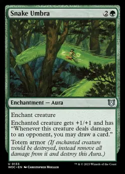 Snake Umbra: MtG Magic the Gathering Wilds of Eldraine Commander Uncommon - Image 1