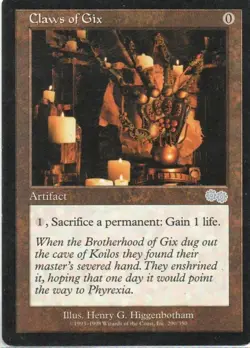 MTG: Urza's Saga: Claws of Gix: Lightly Played Condition - Image 1