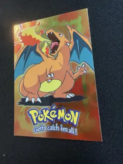 Pokemon TCG Topps Charizard E6 of 12 Holo Foil Blue Logo 1999 (LP++) - Image 3