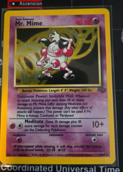Mr Mime 6/64 Jungle Set Holo Rare Pokemon WOTC Played - Image 1