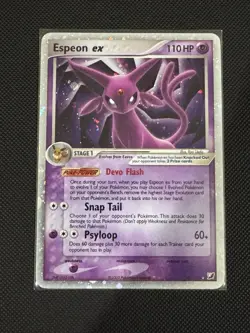 Pokemon Espeon ex 102/115 EX Unseen Forces Ultra Rare Holo 110 HP - Image 1