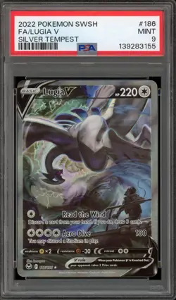 Pokemon Lugia V Silver Tempest Full Alt Art #186 PSA 9 Mint - Image 1