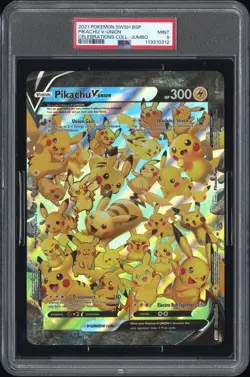 2021 Pokemon SWSH Celebrations Black Star Promo - PIKACHU V-Union JUMBO PSA 9 - Image 1