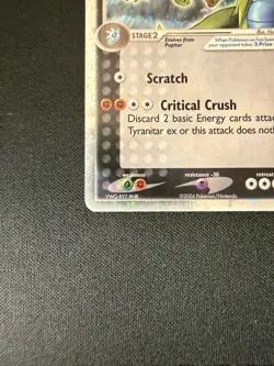 Pokemon TCG Tyranitar ex 17/17 EX Holo Ancient Rare Card 2004 - Image 4