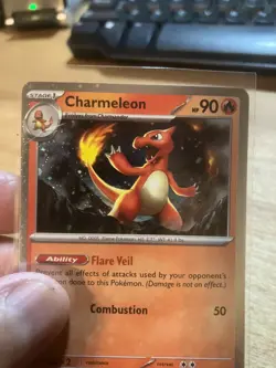Pokemon Scarlet & Violet Paldean Fates 008/091 Charmeleon Cosmos Holo NM/M PF - Image 2