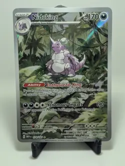 Pokemon TCG Nidoking Scarlet & Violet 151 Illustration Rare Card 174/165 - Image 1