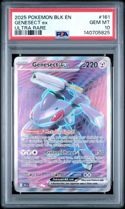 2025 Pokemon - Black Bolt - Genesect EX - 161/086 - PSA 10 - Image 1