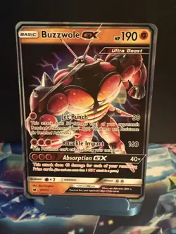 Buzzwole GX Near Mint 57/111 Sm-Crimson Invasion Holo Pokemon TCG - Image 1