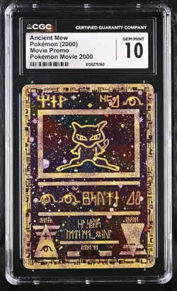 CGC 10 GEM MINT Ancient Mew 2000 Movie Promo Reverse Holo SWIRL Pokemon Card - Image 1