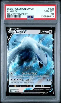 Pokemon TCG Lugia V 138/195 Sword & Shield - Silver Tempest Holo PSA 10 - Image 1