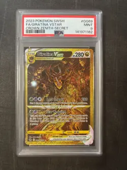 Pokemon 2023 Giratina VSTAR GG69/GG70 Full Art Secret Rare Crown Zenith PSA 9 - Image 1