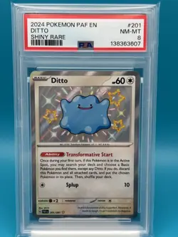 PSA 8 - 2024 POKEMON PAF EN-PALDEAN FATES 201 DITTO SHINY RARE - Image 1