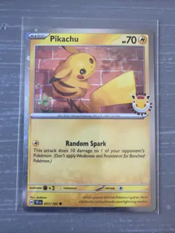 Pikachu 051/162 Pokemon Day 2026 Stamp Cosmos Holo Promo Temporal Forces English - Image 1