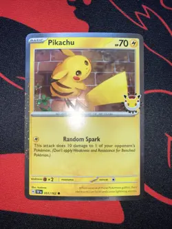 Pikachu 051/162 Pokemon Day 2026 Stamp Cosmos Holo Promo Temporal Forces English - Image 2