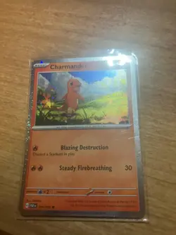 Pokemon Scarlet & Violet Paldean Fates 007/091 Charmander Cosmos Holo NM/Mint PF - Image 1