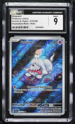 Greavard Illustration Rare Pokemon Scarlet & Violet Base Set SV1 CGC 9 Mint - Image 1