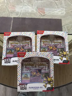 Pokemon TCG: Scarlet & Violet 151 Alakazam ex Collection Box Sealed LOT of 3! - Image 1